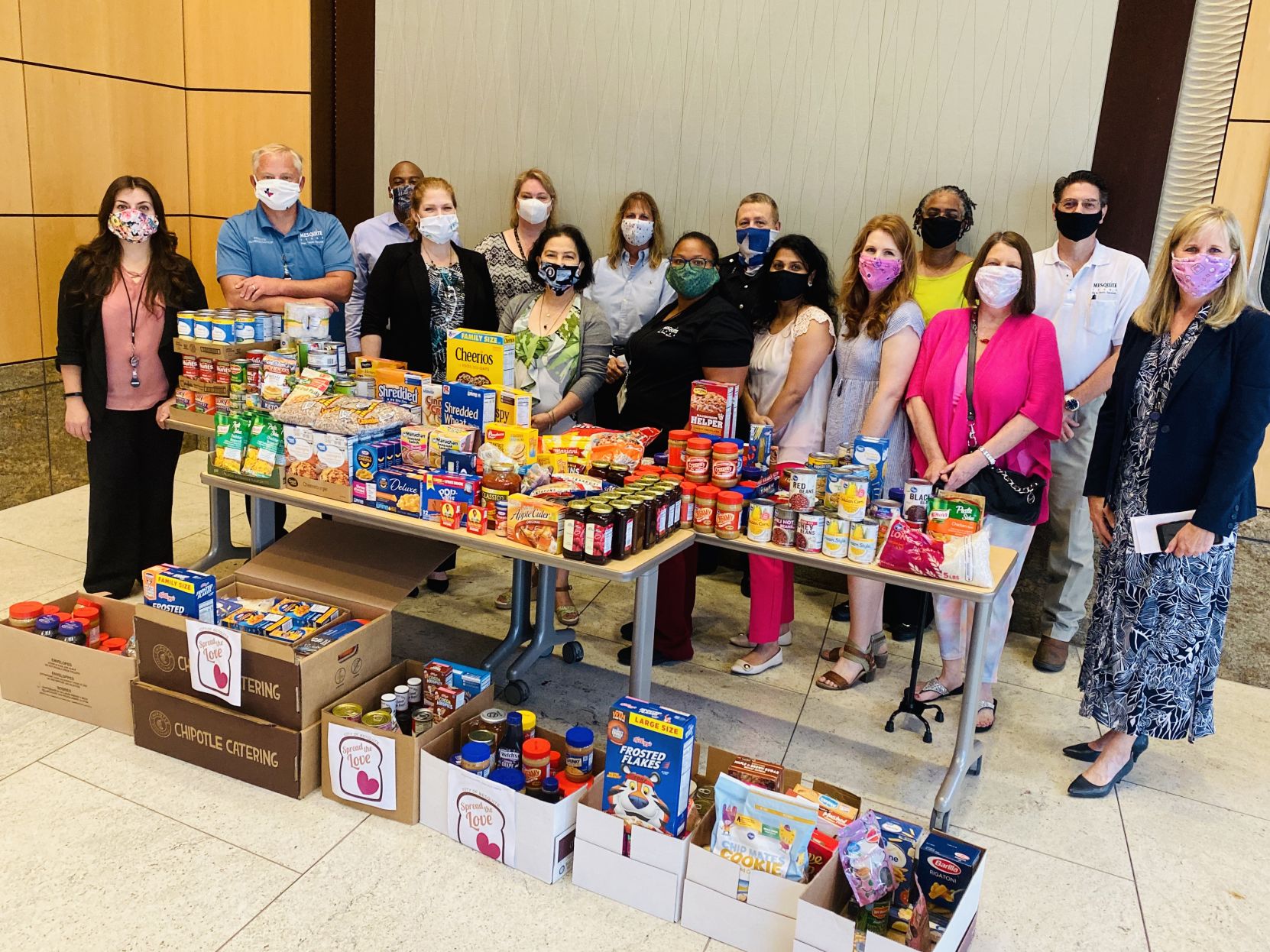 Mesquite's Finance Department employees donate to local food pantries